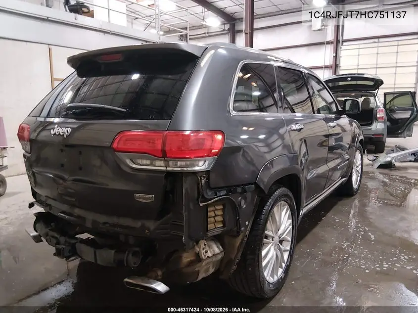 2017 JEEP GRAND CHEROKEE VIN 1C4RJFJT7HC751137 — фото 4
