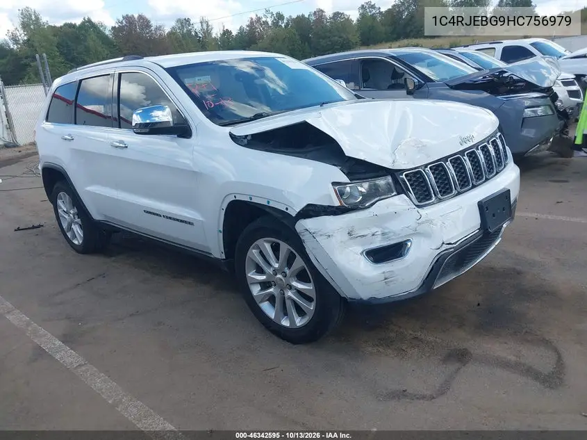 JEEP GRAND CHEROKEE 2017, VIN 1C4RJEBG9HC756979