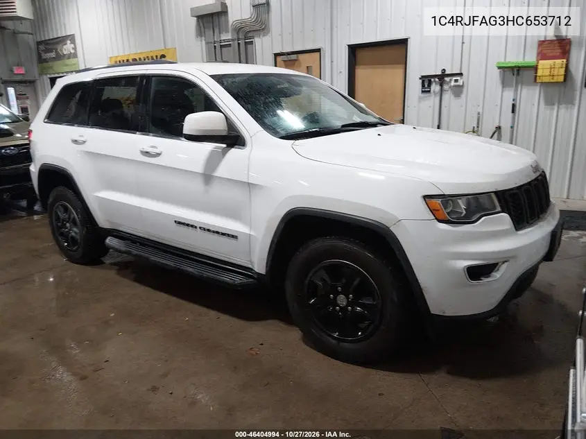 JEEP GRAND CHEROKEE 2017, VIN 1C4RJFAG3HC653712