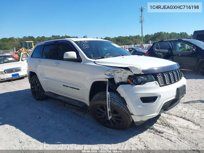 JEEP GRAND CHEROKEE 2017, VIN 1C4RJEAGXHC716198