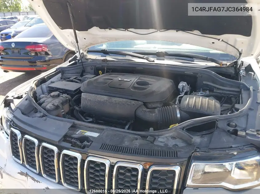 2018 JEEP GRAND CHEROKEE VIN 1C4RJFAG7JC364984 — фото 10