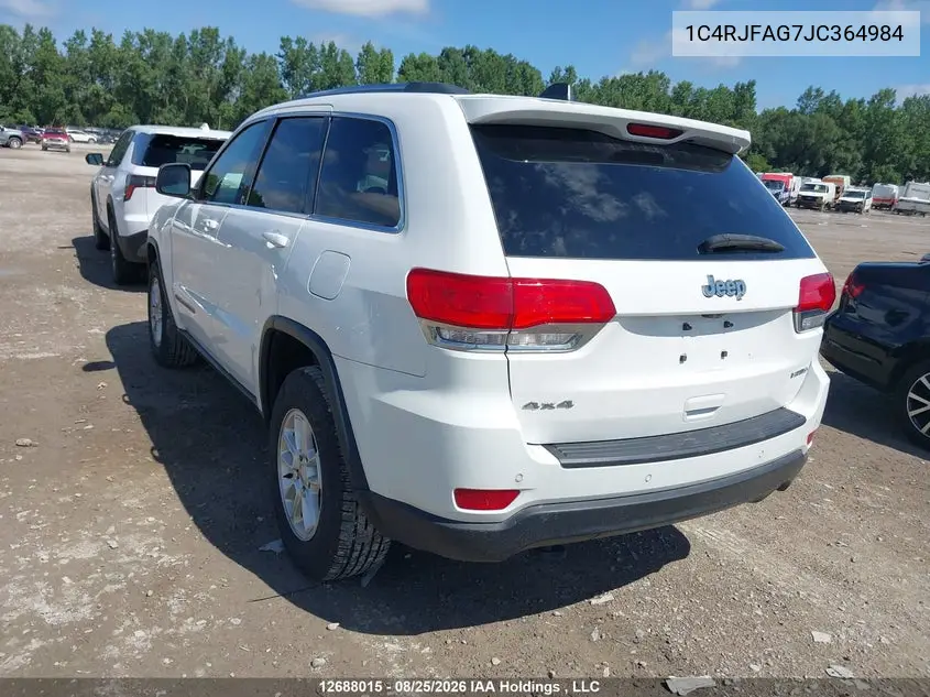 2018 JEEP GRAND CHEROKEE VIN 1C4RJFAG7JC364984 — фото 3