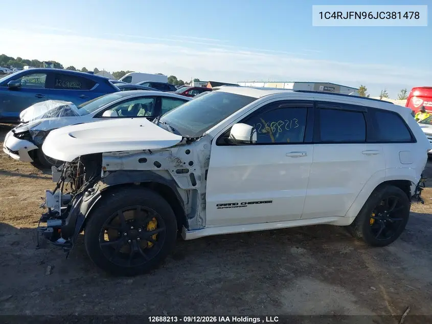2018 JEEP GRAND CHEROKEE VIN 1C4RJFN96JC381478 — фото 14