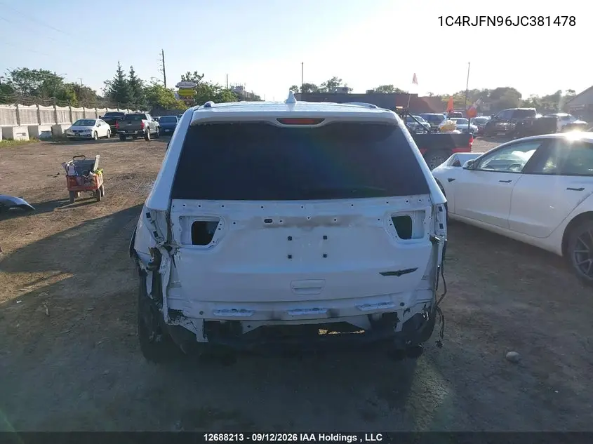 2018 JEEP GRAND CHEROKEE VIN 1C4RJFN96JC381478 — фото 16