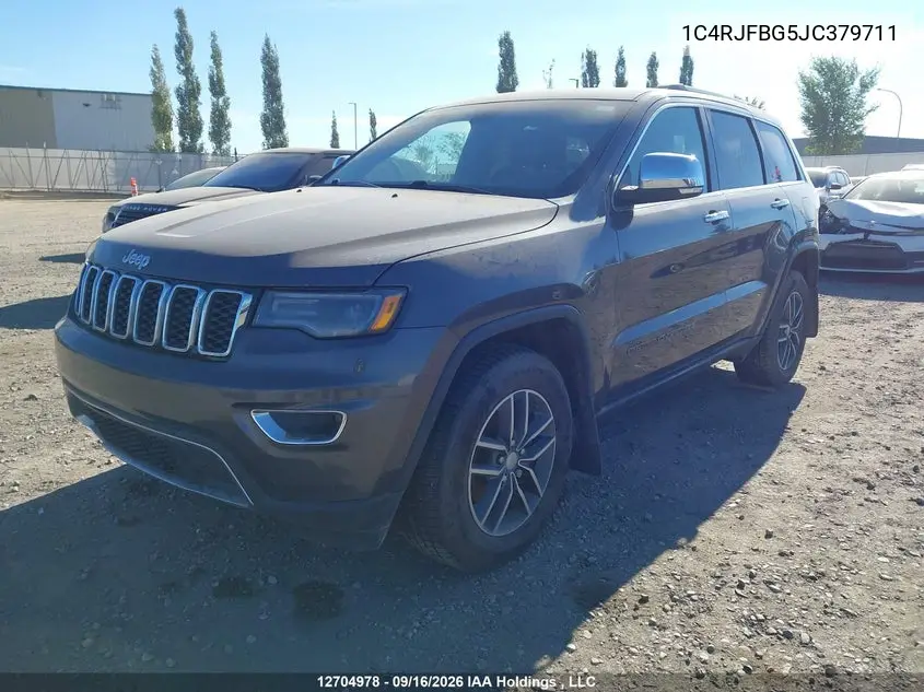 2018 JEEP GRAND CHEROKEE VIN 1C4RJFBG5JC379711 — фото 2