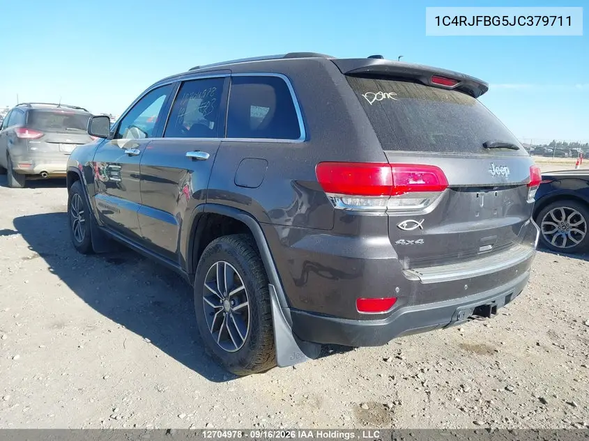 2018 JEEP GRAND CHEROKEE VIN 1C4RJFBG5JC379711 — фото 3