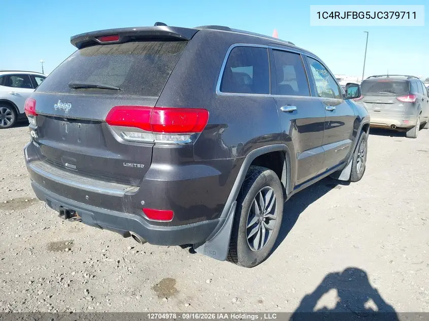 2018 JEEP GRAND CHEROKEE VIN 1C4RJFBG5JC379711 — фото 4