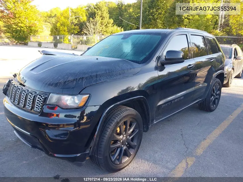 2018 JEEP GRAND CHEROKEE VIN 1C4RJFAG7JC355394 — фото 2