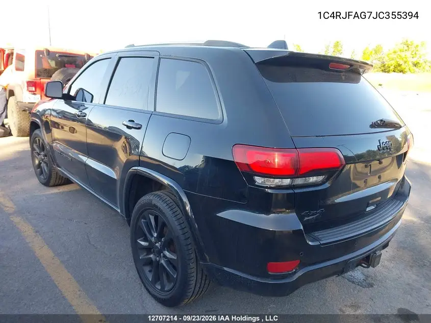 2018 JEEP GRAND CHEROKEE VIN 1C4RJFAG7JC355394 — фото 3