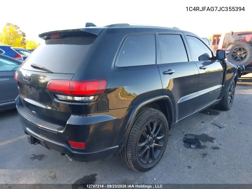 2018 JEEP GRAND CHEROKEE VIN 1C4RJFAG7JC355394 — фото 4