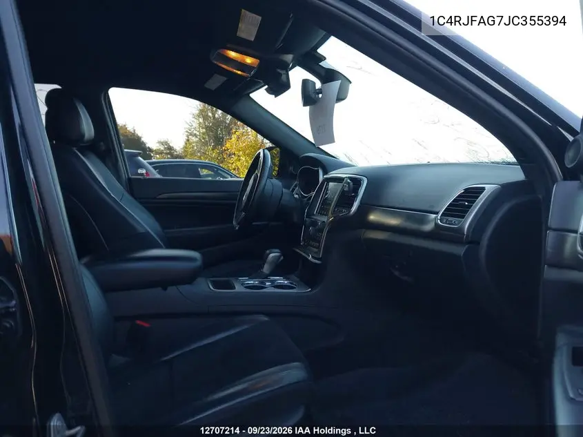 2018 JEEP GRAND CHEROKEE VIN 1C4RJFAG7JC355394 — фото 5