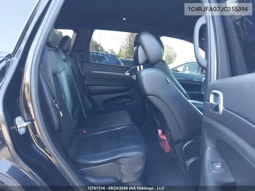 2018 JEEP GRAND CHEROKEE VIN 1C4RJFAG7JC355394 — фото 8