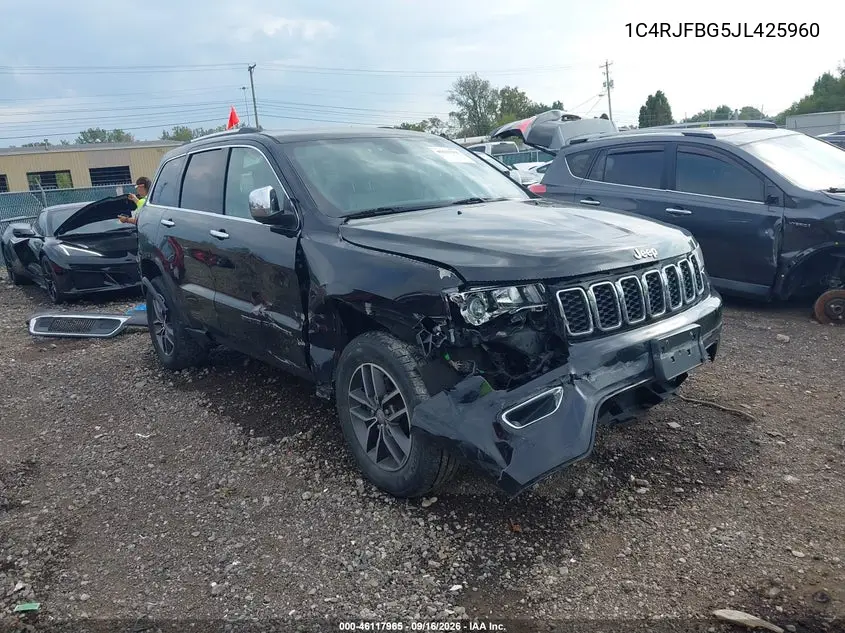 JEEP GRAND CHEROKEE 2018, VIN 1C4RJFBG5JC425960