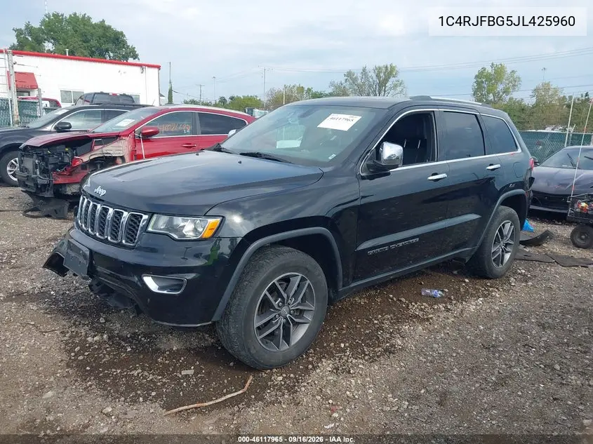 2018 JEEP GRAND CHEROKEE VIN 1C4RJFBG5JC425960 — фото 2