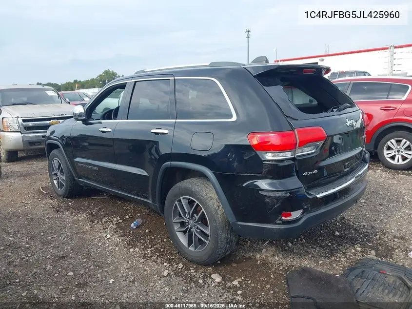 2018 JEEP GRAND CHEROKEE VIN 1C4RJFBG5JC425960 — фото 3
