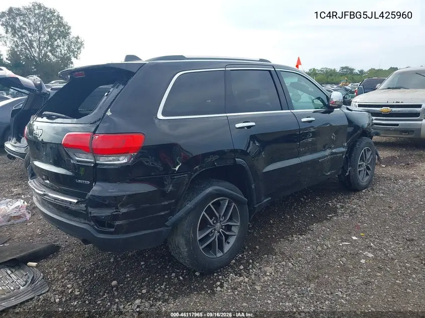 2018 JEEP GRAND CHEROKEE VIN 1C4RJFBG5JC425960 — фото 4