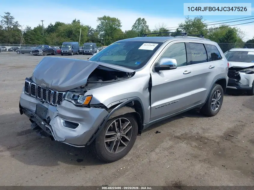 2018 JEEP GRAND CHEROKEE VIN 1C4RJFBG4JC347526 — фото 2