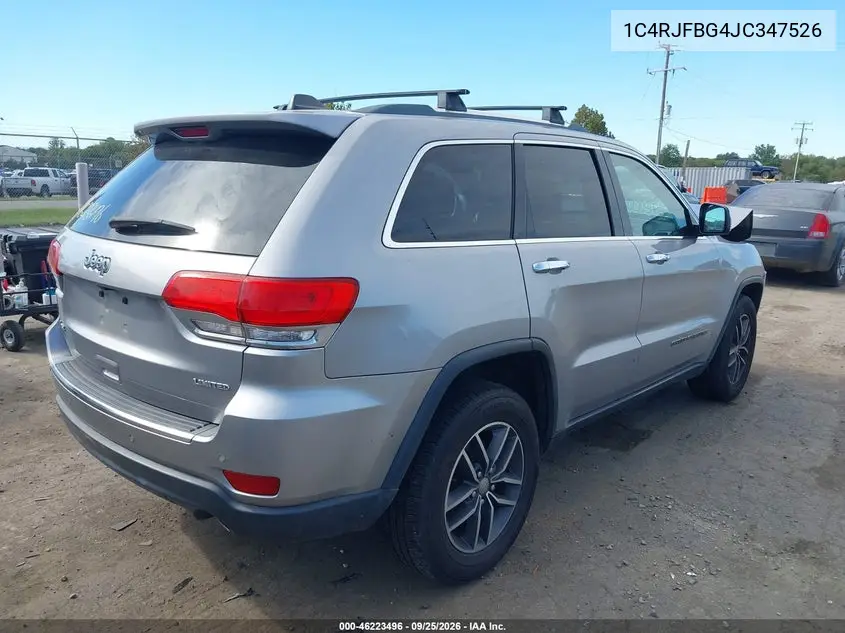 2018 JEEP GRAND CHEROKEE VIN 1C4RJFBG4JC347526 — фото 4