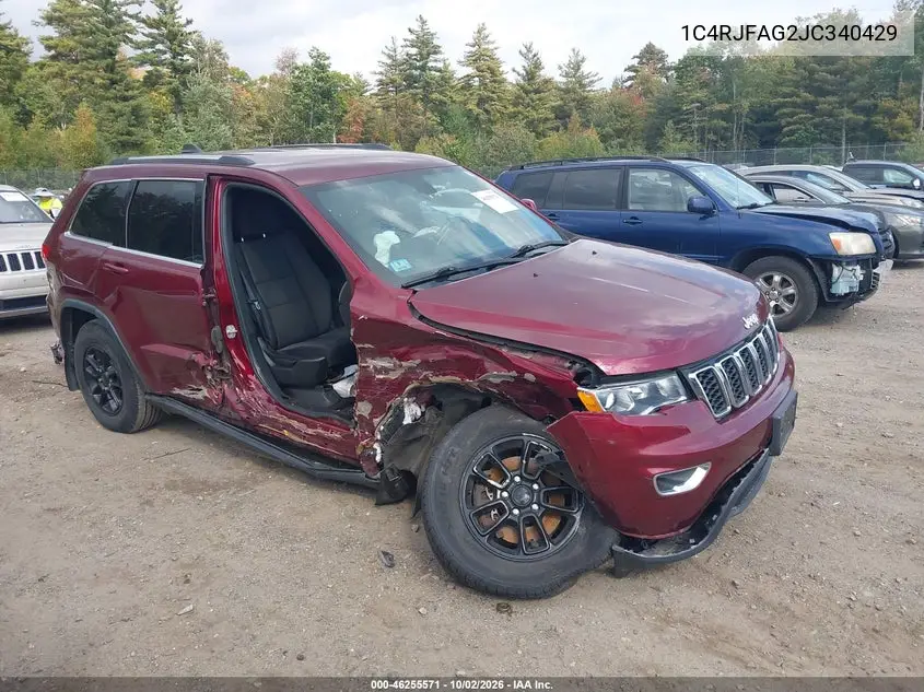 JEEP GRAND CHEROKEE 2018, VIN 1C4RJFAG2JC340429