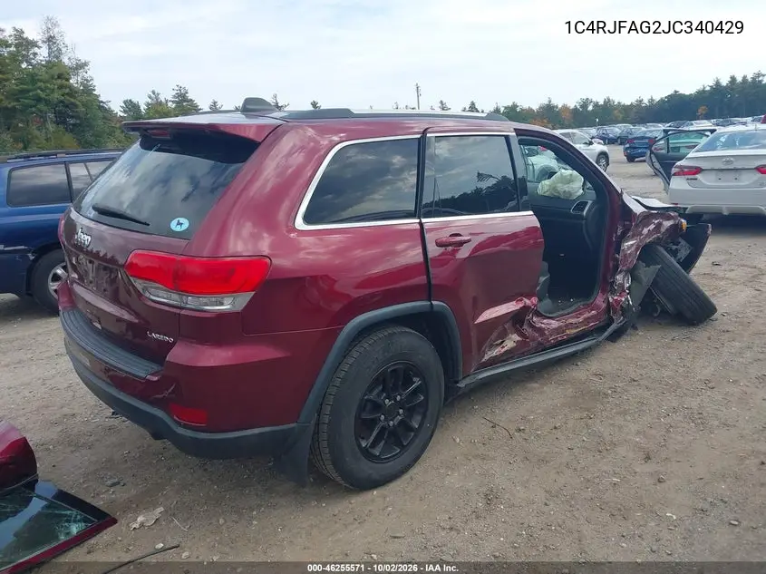 2018 JEEP GRAND CHEROKEE VIN 1C4RJFAG2JC340429 — фото 4