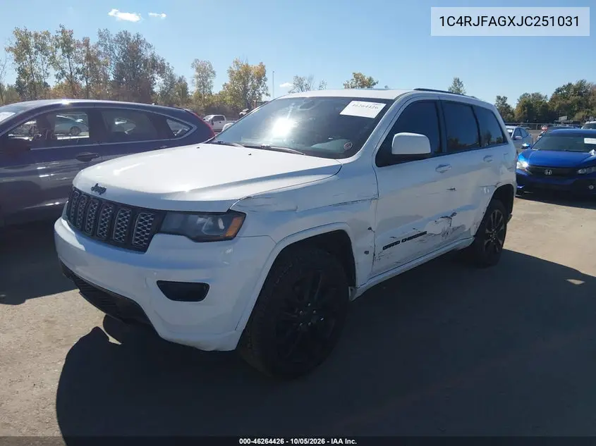 2018 JEEP GRAND CHEROKEE VIN 1C4RJFAGXJC251031 — фото 2
