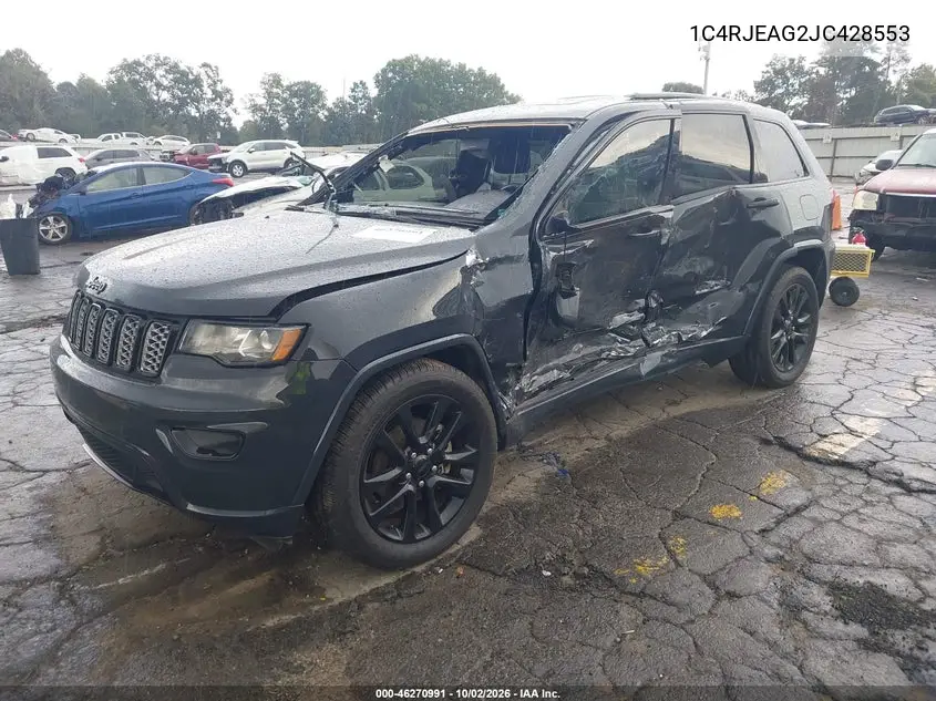 2018 JEEP GRAND CHEROKEE VIN 1C4RJEAG2JC428553 — фото 2