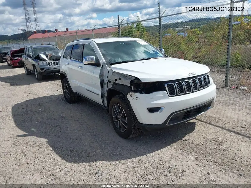 JEEP GRAND CHEROKEE 2018, VIN 1C4RJFBG5JC128302