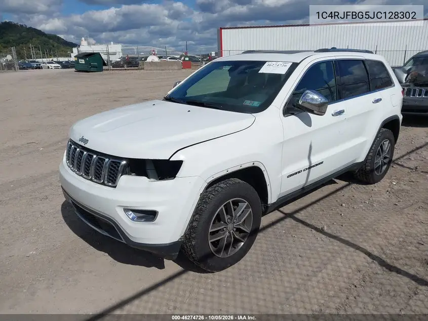 2018 JEEP GRAND CHEROKEE VIN 1C4RJFBG5JC128302 — фото 2