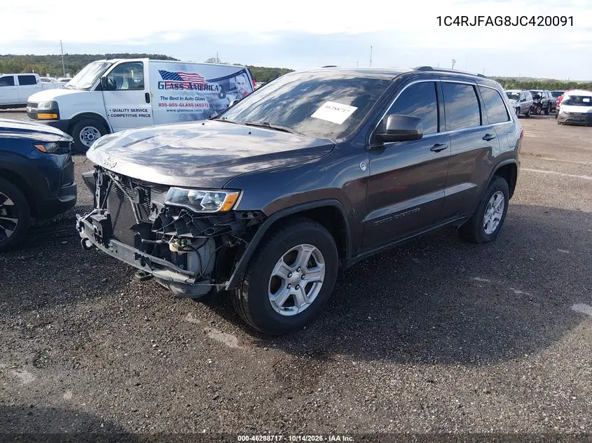 2018 JEEP GRAND CHEROKEE VIN 1C4RJFAG8JC420091 — фото 2