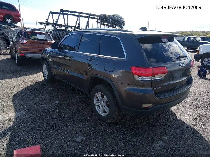 2018 JEEP GRAND CHEROKEE VIN 1C4RJFAG8JC420091 — фото 3