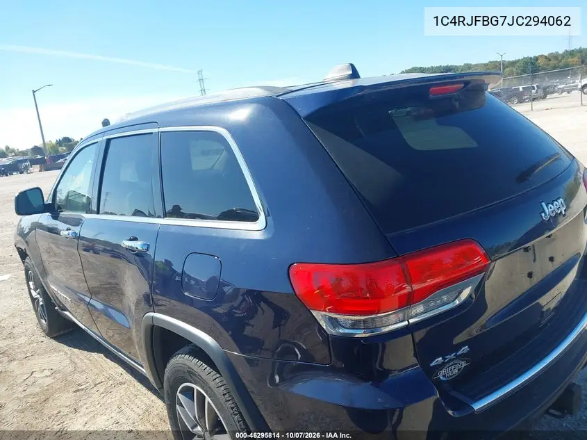 2018 JEEP GRAND CHEROKEE VIN 1C4RJFBG7JC294062 — фото 3