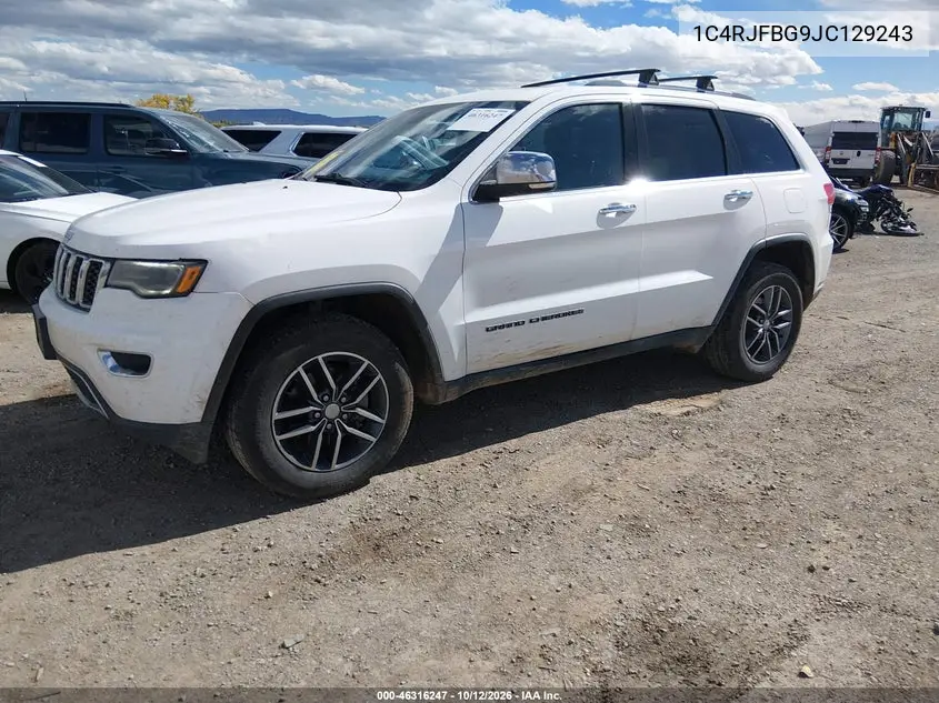 2018 JEEP GRAND CHEROKEE VIN 1C4RJFBG9JC129243 — фото 2
