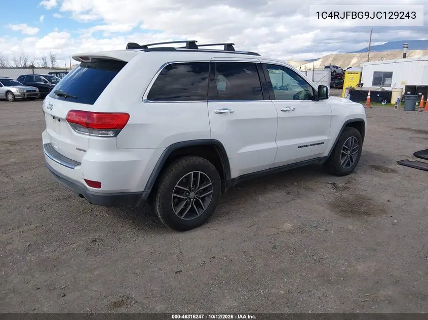 2018 JEEP GRAND CHEROKEE VIN 1C4RJFBG9JC129243 — фото 4