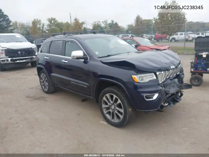 JEEP GRAND CHEROKEE 2018, VIN 1C4RJFCG5JC238345