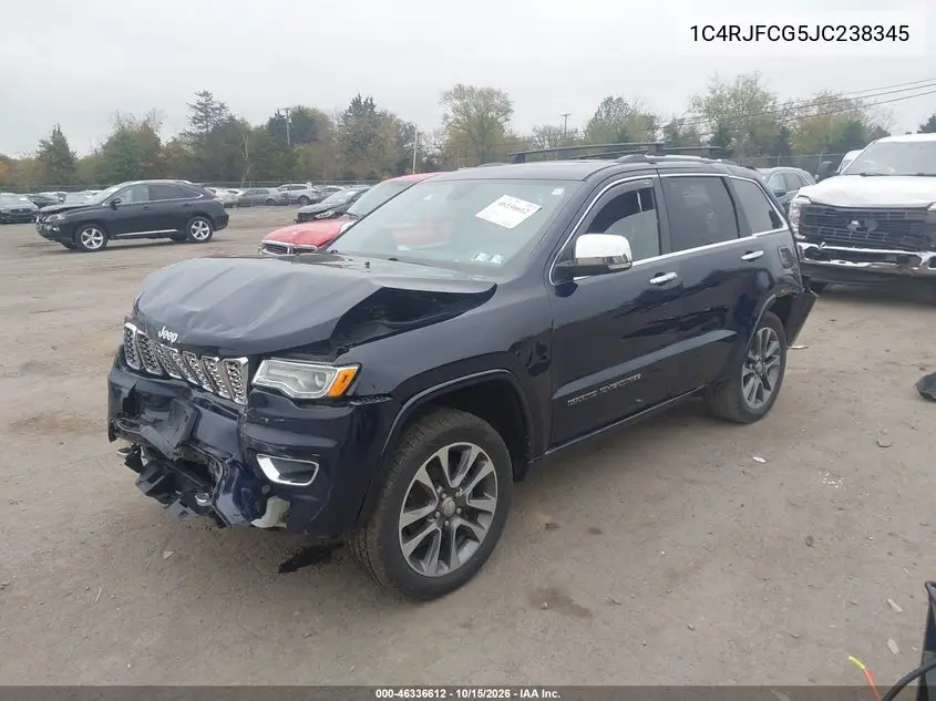 2018 JEEP GRAND CHEROKEE VIN 1C4RJFCG5JC238345 — фото 2