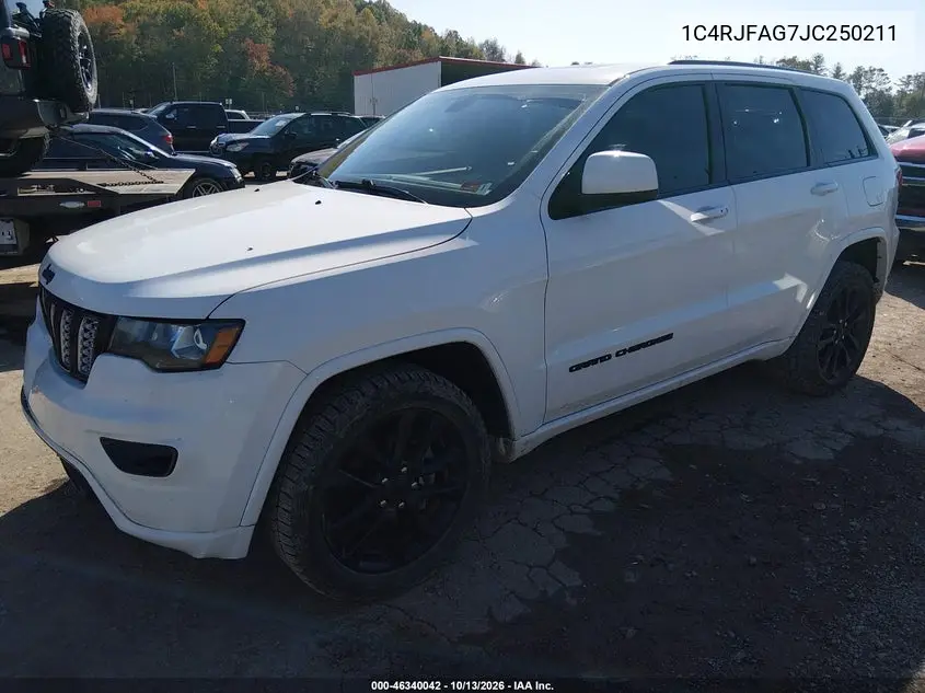 2018 JEEP GRAND CHEROKEE VIN 1C4RJFAG7JC250211 — фото 2