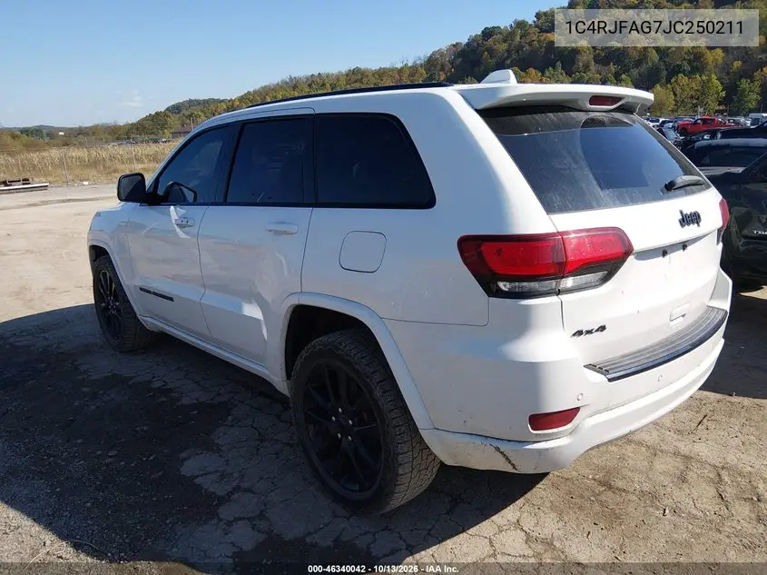 2018 JEEP GRAND CHEROKEE VIN 1C4RJFAG7JC250211 — фото 3