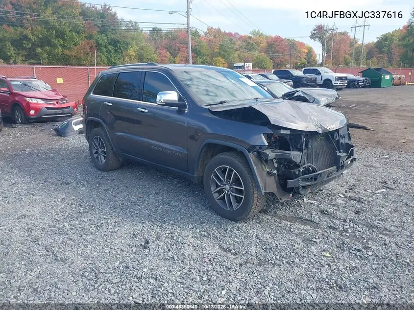JEEP GRAND CHEROKEE 2018, VIN 1C4RJFBGXJC337616