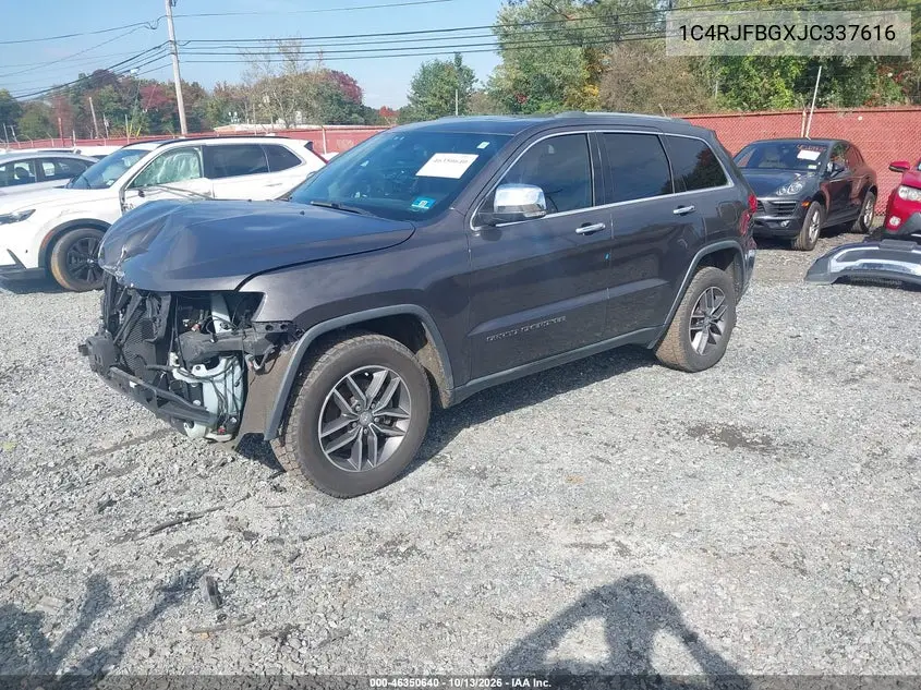 2018 JEEP GRAND CHEROKEE VIN 1C4RJFBGXJC337616 — фото 2
