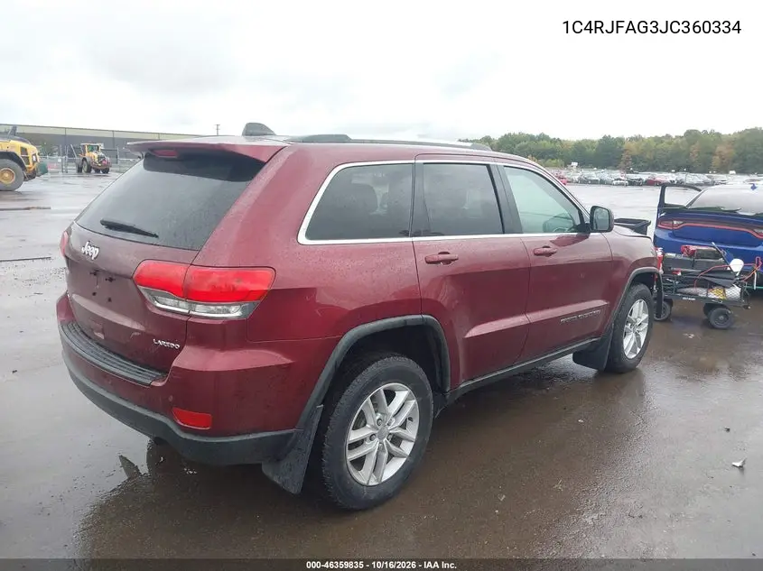 2018 JEEP GRAND CHEROKEE VIN 1C4RJFAG3JC360334 — фото 4
