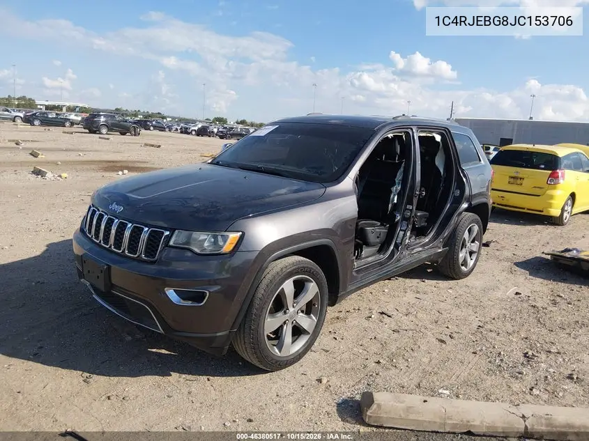 2018 JEEP GRAND CHEROKEE VIN 1C4RJEBG8JC153706 — фото 2
