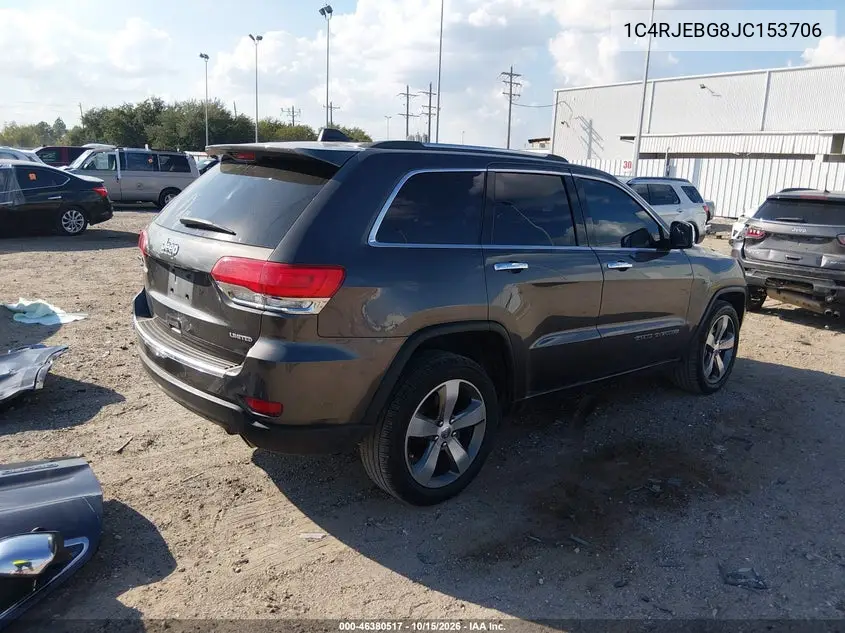 2018 JEEP GRAND CHEROKEE VIN 1C4RJEBG8JC153706 — фото 4