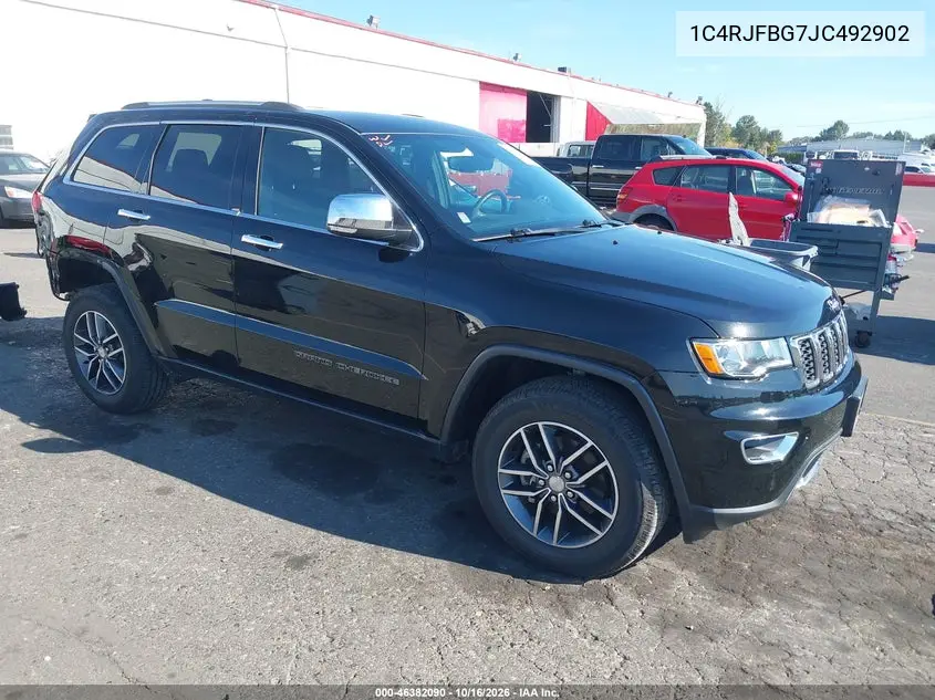 JEEP GRAND CHEROKEE 2018, VIN 1C4RJFBG7JC492902