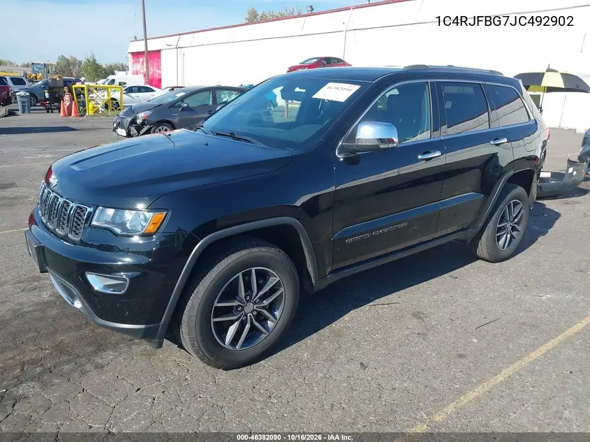 2018 JEEP GRAND CHEROKEE VIN 1C4RJFBG7JC492902 — фото 2