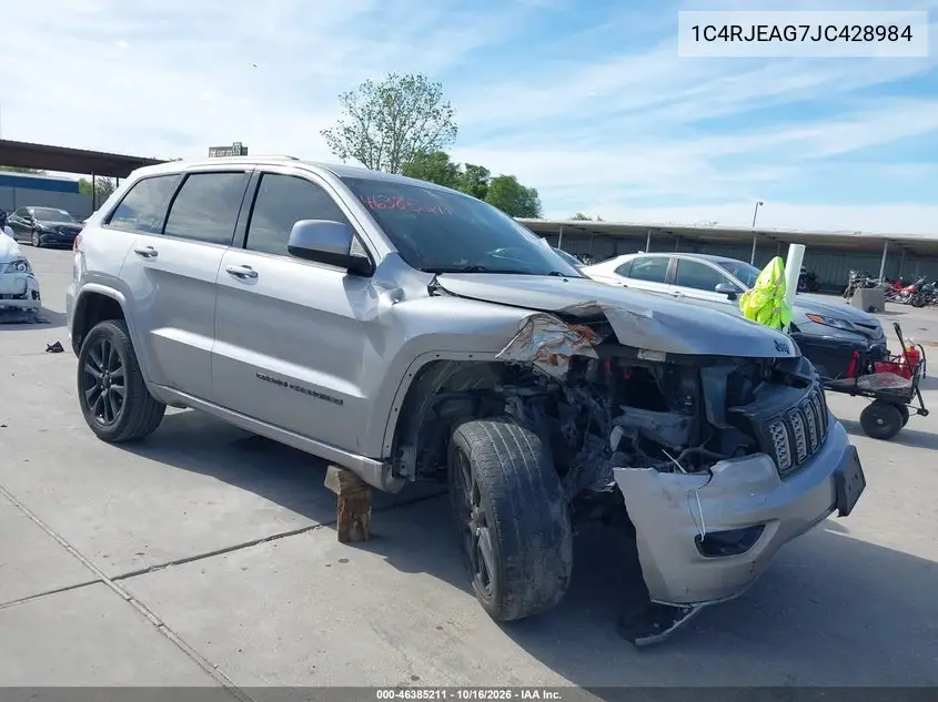JEEP GRAND CHEROKEE 2018, VIN 1C4RJEAG7JC428984