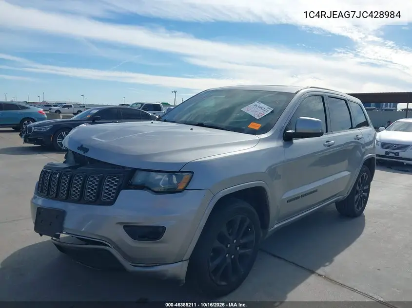 2018 JEEP GRAND CHEROKEE VIN 1C4RJEAG7JC428984 — фото 2