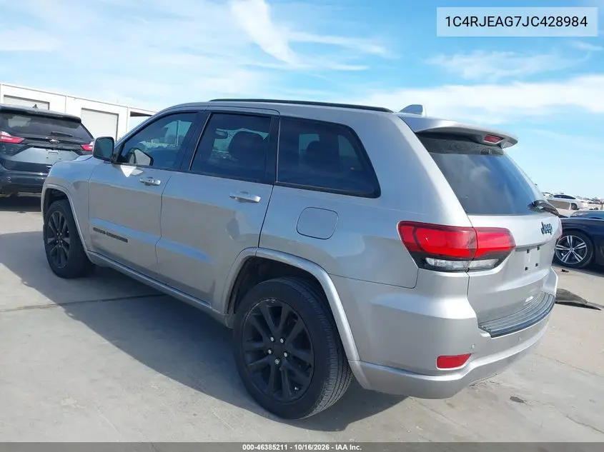2018 JEEP GRAND CHEROKEE VIN 1C4RJEAG7JC428984 — фото 3