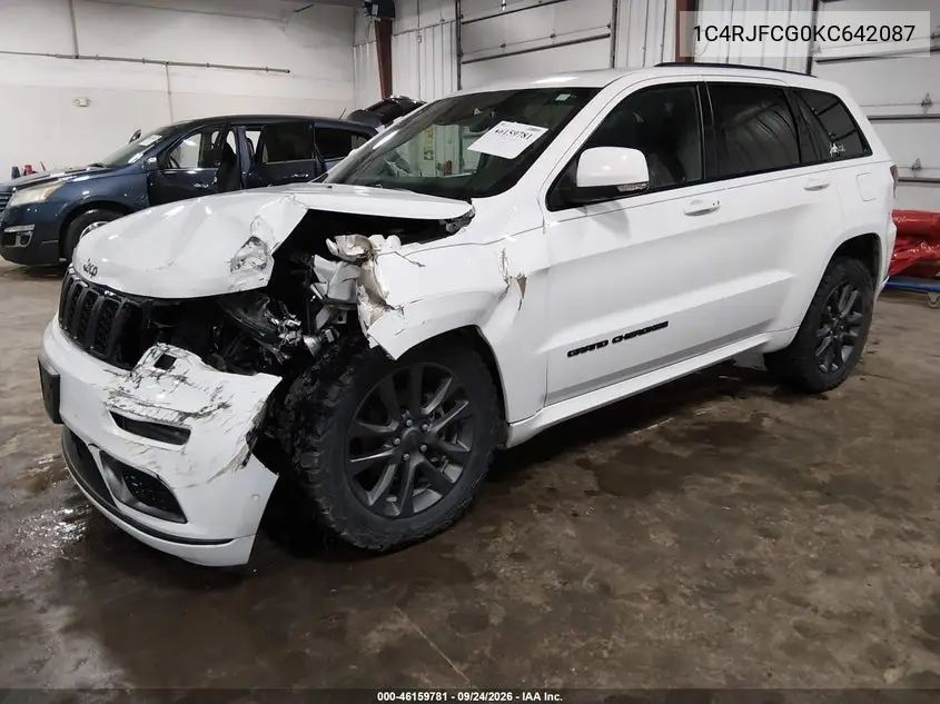 2019 JEEP GRAND CHEROKEE VIN 1C4RJFCG0KC642087 — фото 2
