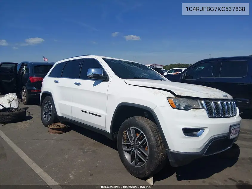 JEEP GRAND CHEROKEE 2019, VIN 1C4RJFBG7KC537838