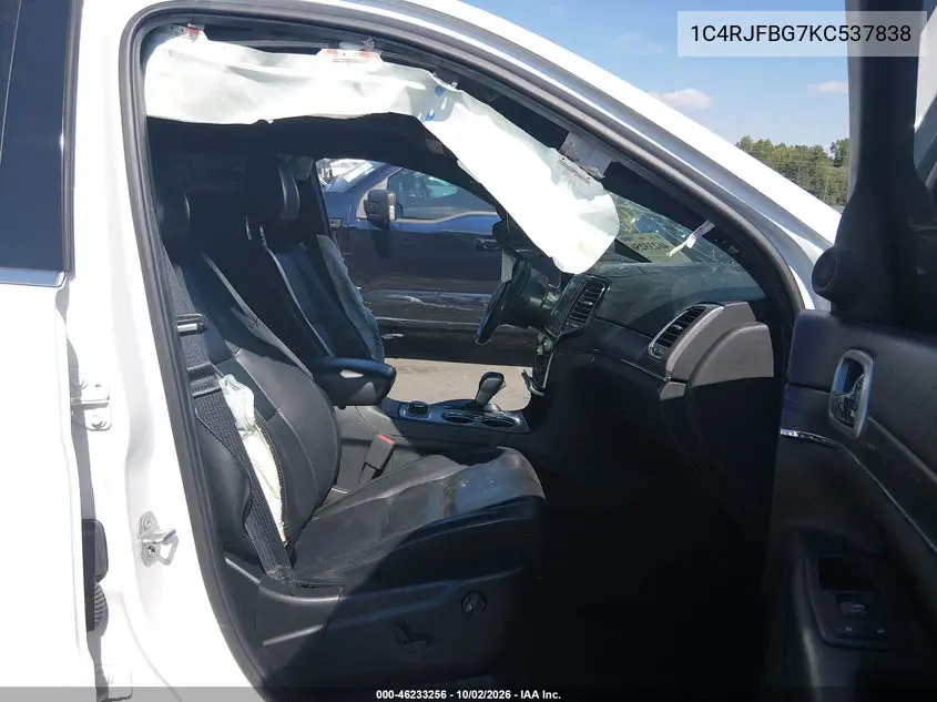 2019 JEEP GRAND CHEROKEE VIN 1C4RJFBG7KC537838 — фото 5